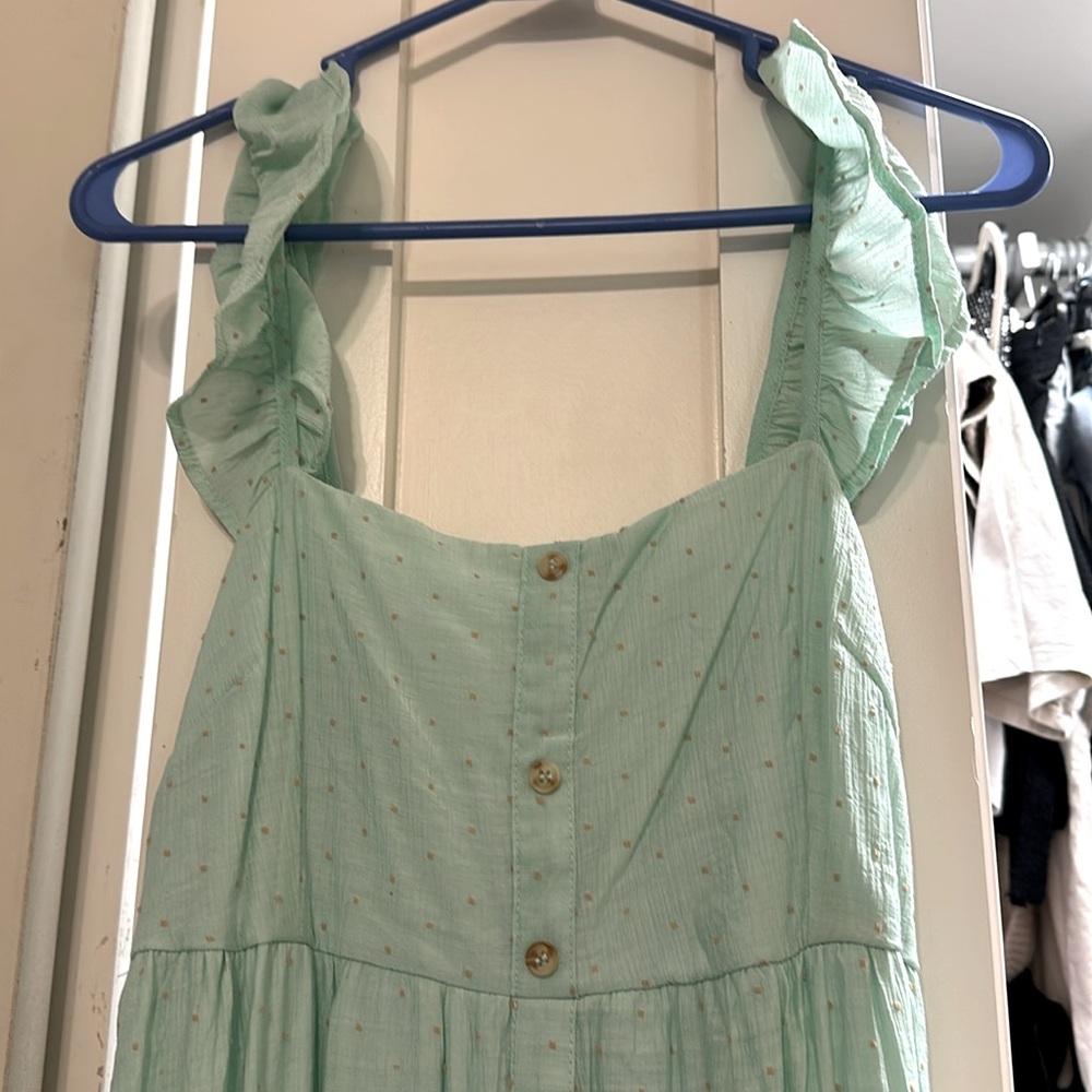 Mint colored maxi dress